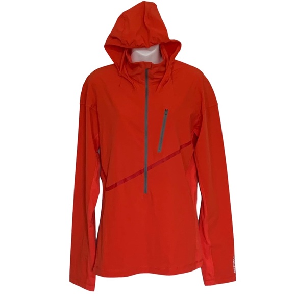 Merrell Women Select Wick Pullover Zip Hoodie Jacket Orange Running Med… - Picture 1 of 7
